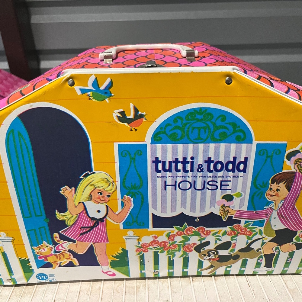 Vintage 1965 Barbie Tutti & Todd Playhouse Carrying Case | Mattel Doll House